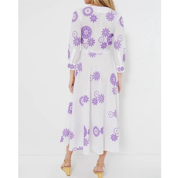 NIMO WITH LOVE White and Purple Azurite Dress NEW - Picture 5 of 12